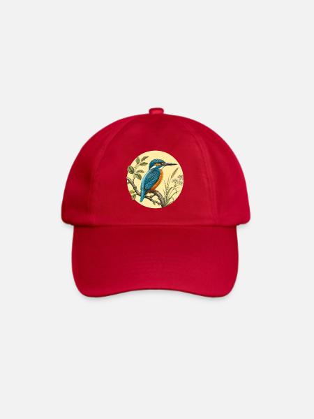Vintagischer botanischer Eisvögel - Baseballkappe - klassisch Rot