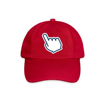 Fingerklick-Symbol für digitale Schnittstelle D - Baseballkappe - klassisch Rot - Vorne