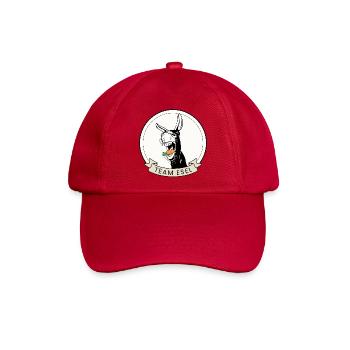 Team Esel | Lustiger Esel mit Möhre für Eselfans - Baseballkappe - klassisch Rot - Vorne