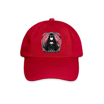 Gothic Mandala: Mädchen im Korsett - Baseballkappe - klassisch Rot - Vorne
