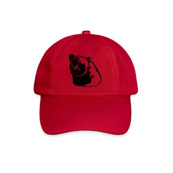 Das Erwachen des Schwarzbären - Baseballkappe - klassisch Rot - Vorne