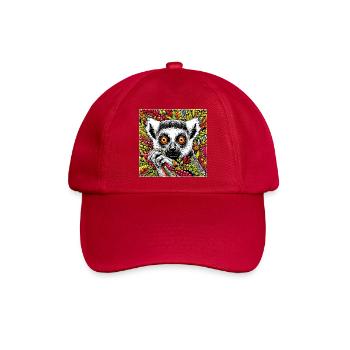Lemur - Baseballkappe - klassisch Rot - Vorne
