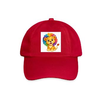Regenbogenlöwe Farbspiel - Baseballkappe - klassisch Rot - Vorne