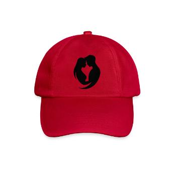 Paar-Silhouetten-Umarmung - Baseballkappe - klassisch Rot - Vorne