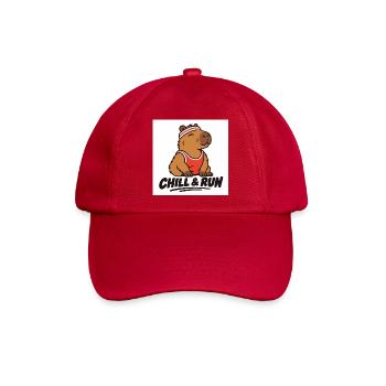 Chill & Run Capybara - Baseballkappe - klassisch Rot - Vorne