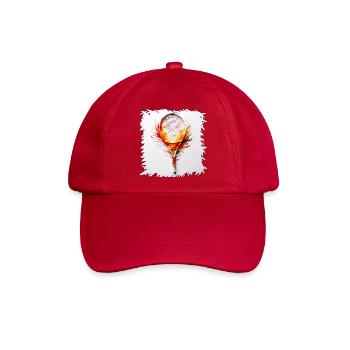 Farbexplosion Tennisracket Kunst - Baseballkappe - klassisch Rot - Vorne