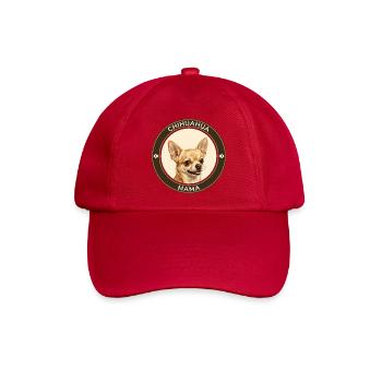 Chihuahua-Mama Porträt - Baseballkappe - klassisch Rot - Vorne
