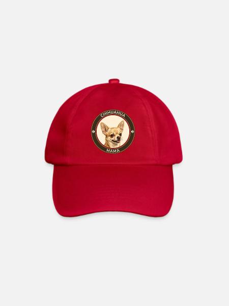 Chihuahua-Mama Porträt - Baseballkappe - klassisch Rot