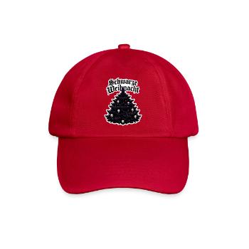 Schwarze Weihnacht Gothic Tannenbaum Fledermaus - Baseballkappe - klassisch Rot - Vorne