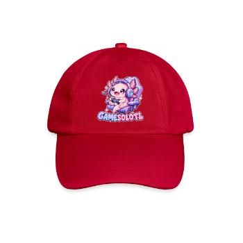  Gamesolotl Kawaii Axolotl Gamer Pastell Headset - Baseballkappe - klassisch Rot - Vorne
