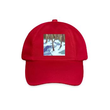 Pastell-Stil Winterwald - Baseballkappe - klassisch Rot - Vorne