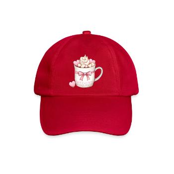 Herzcreme-Tasse - Baseballkappe - klassisch Rot - Vorne