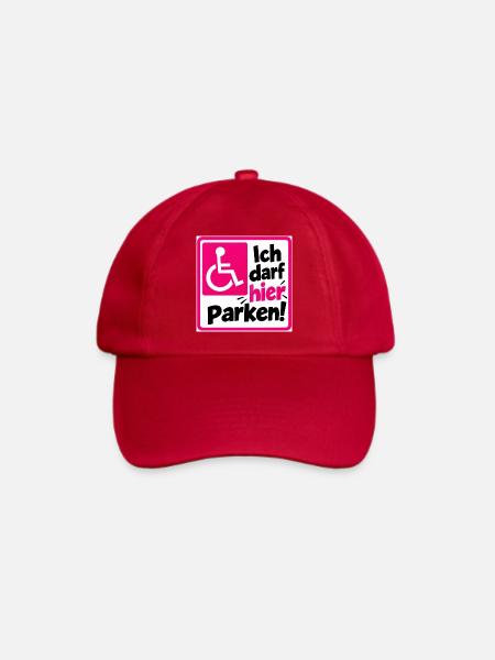 Ich darf hier Parken Sign - Baseballkappe - klassisch Rot