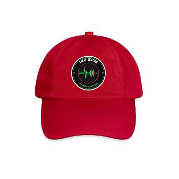 Neon Pulsschlag 140 BPM - Baseballkappe - klassisch Rot - Vorne