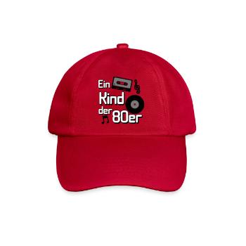 80er Party Retro Fun Shirt , Ein Kind der 80er(25) - Baseballkappe - klassisch Rot - Vorne