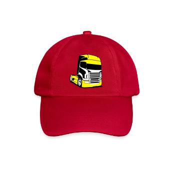 Gelber Lkw Pop-Art - Baseballkappe - klassisch Rot - Vorne
