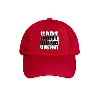 HART und UNFAIR - Baseballkappe - klassisch Rot - Vorne