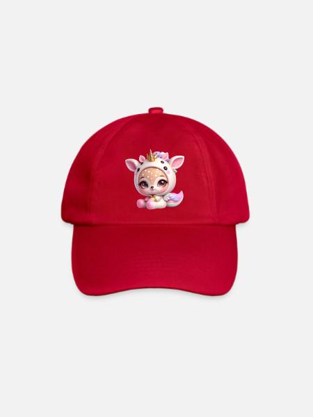 Pastellunicorn mit Flügeln - Baseballkappe - klassisch Rot
