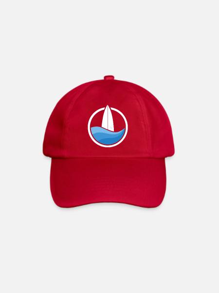 Surfwave III (white) - Baseballkappe - klassisch Rot