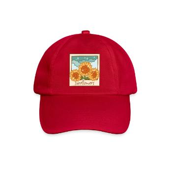 Sonnenblumen Sofortbild Design - Baseballkappe - klassisch Rot - Vorne