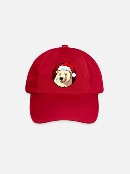 Eisbären Weihnachten - Baseballkappe - klassisch Rot