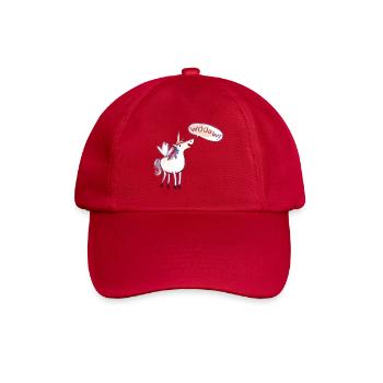 Einhorn Comic, wow, Staunt - Baseballkappe - klassisch Rot - Vorne