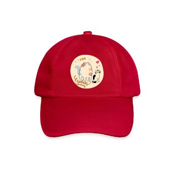 Ich kann es erklären Katzendesign - Baseballkappe - klassisch Rot - Vorne
