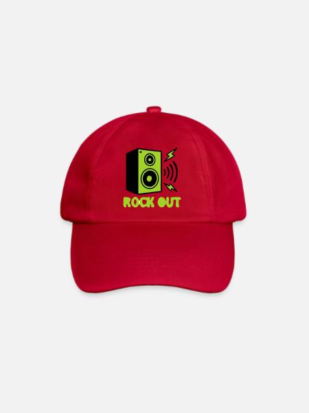 Rock Out Lautsprecher Icon - Baseballkappe - klassisch Rot