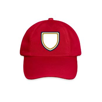 Wappen Rahmen Gold - Wunschtext Selbst Gestalten - Baseballkappe - klassisch Rot - Vorne