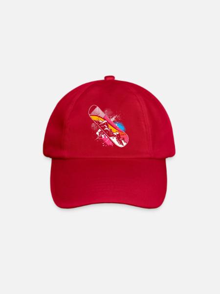 Snowboard Grafik - Baseballkappe - klassisch Rot