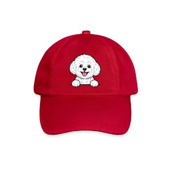 Bichon Frise - Baseballkappe - klassisch Rot - Vorne