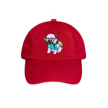 Mops-Reisender - Baseballkappe - klassisch Rot - Vorne
