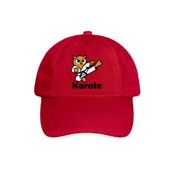 Karate Eule - Baseballkappe - klassisch Rot - Vorne