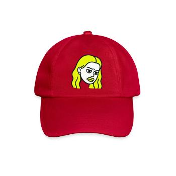 Sad Woman Pop-Art - Baseballkappe - klassisch Rot - Vorne