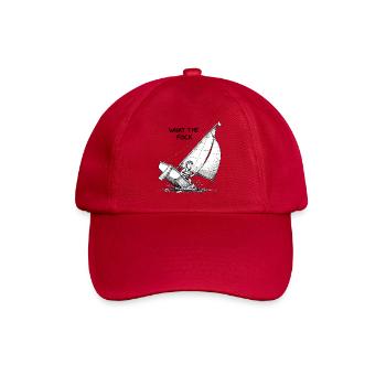What the Fock – Segelboot Cartoon - Baseballkappe - klassisch Rot - Vorne