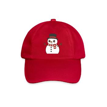 Schneemann - Baseballkappe - klassisch Rot - Vorne