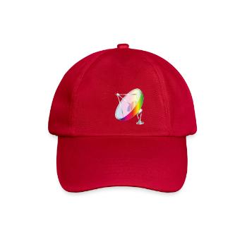 Bunte Satellitenschüssel im futuristischen Stil - Baseballkappe - klassisch Rot - Vorne