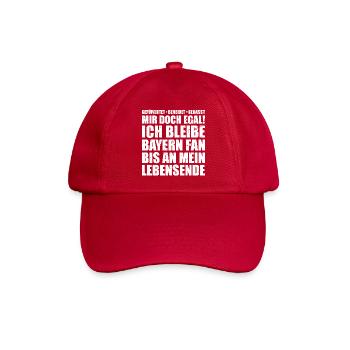 Ich bleibe Bayern Fan Tolles Bayern Fan Geschenk - Baseballkappe - klassisch Rot - Vorne