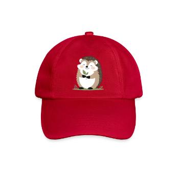 Süßer Igel mit Blatt - Baseballkappe - klassisch Rot - Vorne