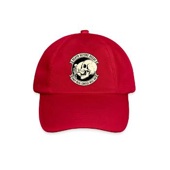 Death Before Decaf Skull Kaffee - Baseballkappe - klassisch Rot - Vorne