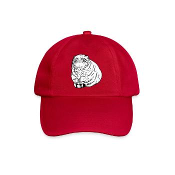Dicke Katze - Baseballkappe - klassisch Rot - Vorne