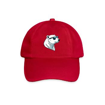 Eisbär mit Brille - Baseballkappe - klassisch Rot - Vorne