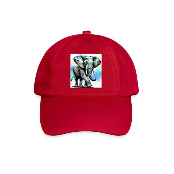 Elefant - Baseballkappe - klassisch Rot - Vorne
