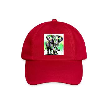 Elefant - Baseballkappe - klassisch Rot - Vorne