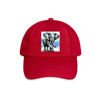 Elefant - Baseballkappe - klassisch Rot - Vorne