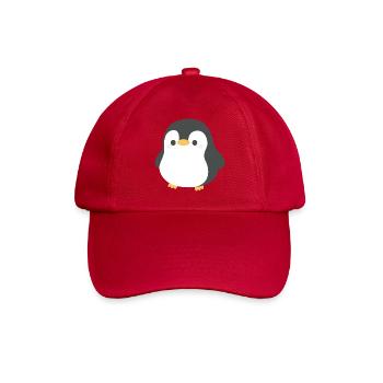 Chibi-Pinguin-Silhouette - Baseballkappe - klassisch Rot - Vorne