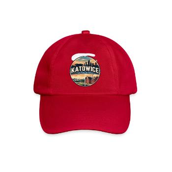 Retro Katowice Spodek Arena-Abzeichen - Baseballkappe - klassisch Rot - Vorne