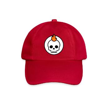 Cute Doom Skull Fire Graphic - Baseballkappe - klassisch Rot - Vorne
