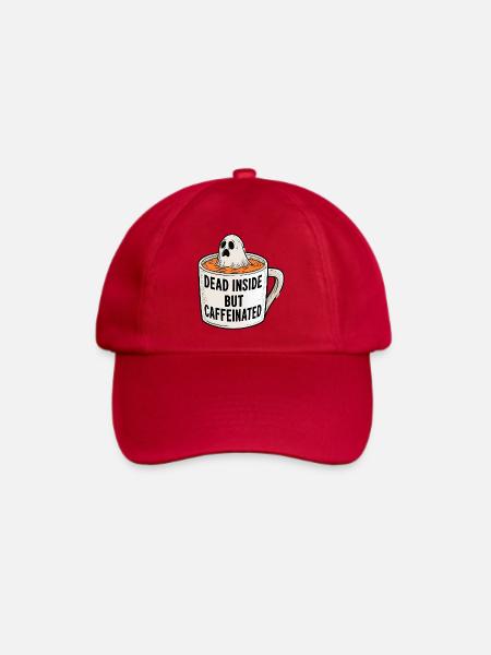 Kaffeegeist: Dead Inside Caffeinated - Baseballkappe - klassisch Rot