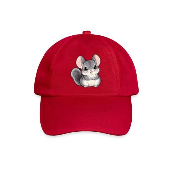 Chinchilla Kawaii Style – Süßes Nagetier - Baseballkappe - klassisch Rot - Vorne